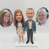 Custom Couple Bobblehead Figurine from Photo, Personalized Anniversary Gift for Him or Her, Unique Wedding or Birthday Keepsake - HeadTurnedArt