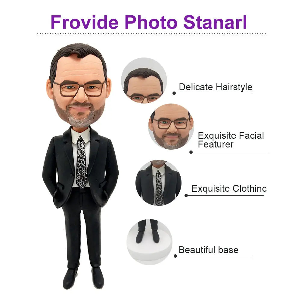 Custom Male Golfer Bobblehead from Photo with Golf Flag and Ball Personalized Gift for Dad Husband Golf Champion Birthday or Retiremen - HeadTurnedArt