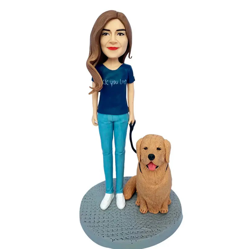 Full Customized Bobblehead For Yourself & Pet - HeadTurnedArt