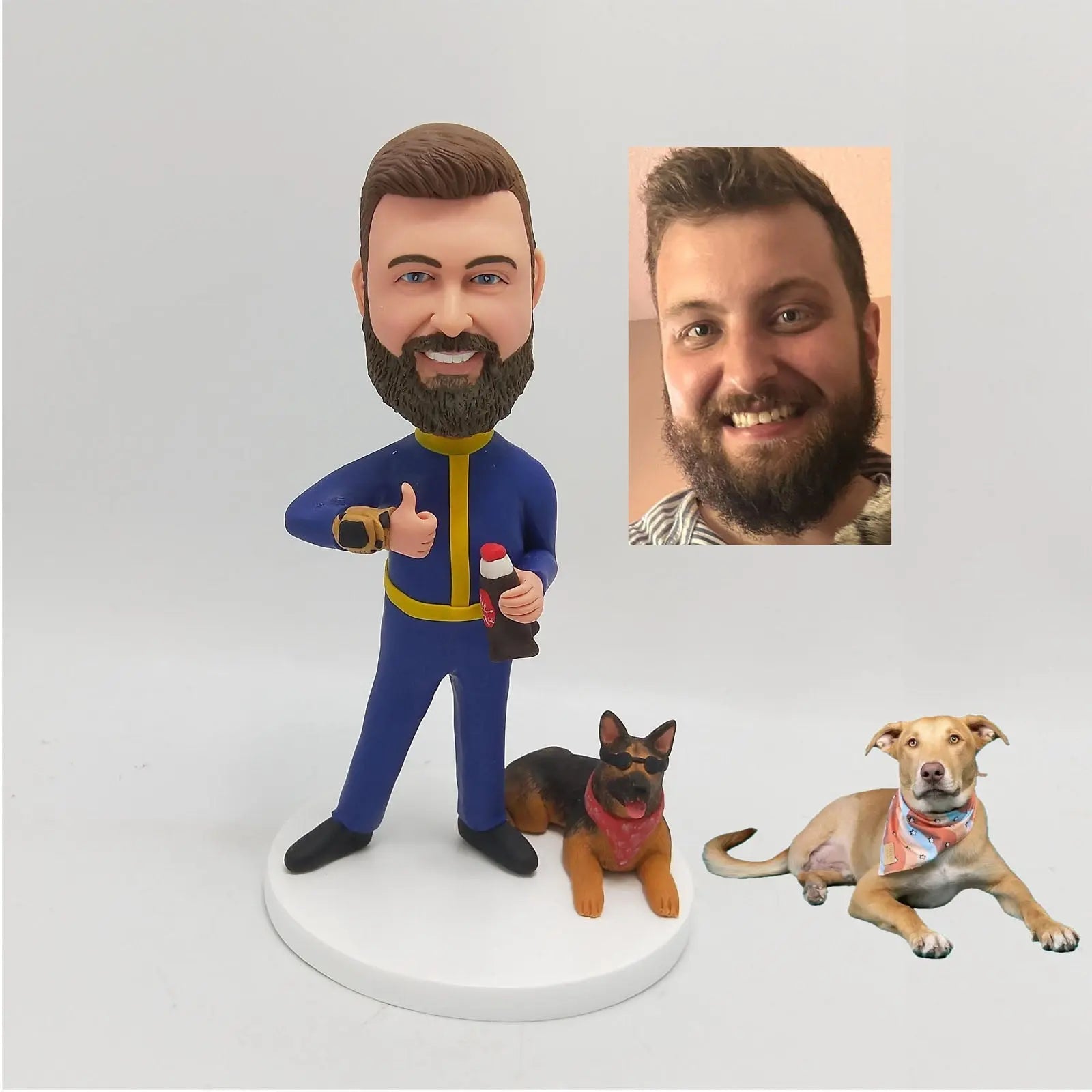 Full Customized Bobblehead For Yourself & Pet - HeadTurnedArt