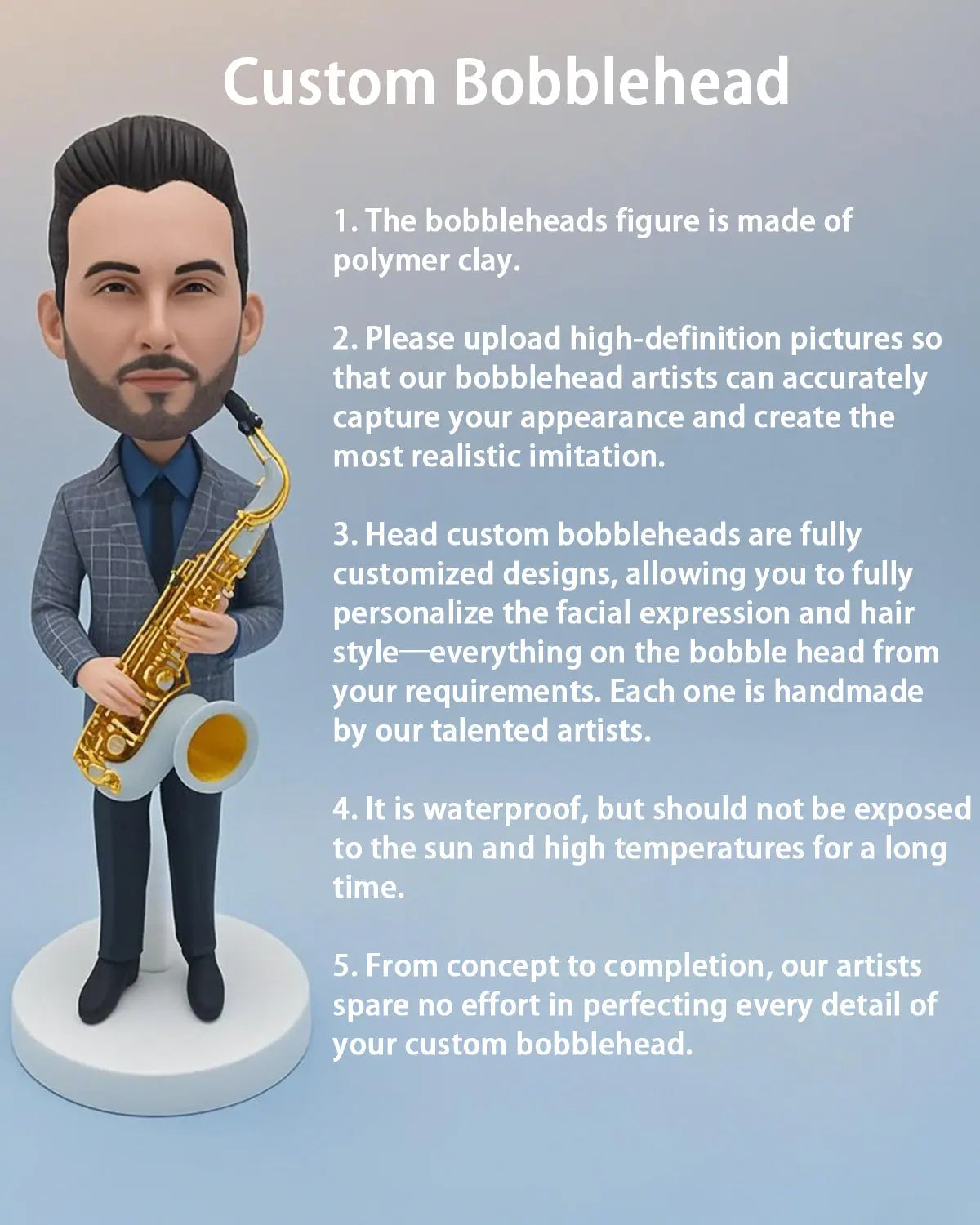 Fully Customizable Figure Bobblehead - 1 Kids - HeadTurnedArt