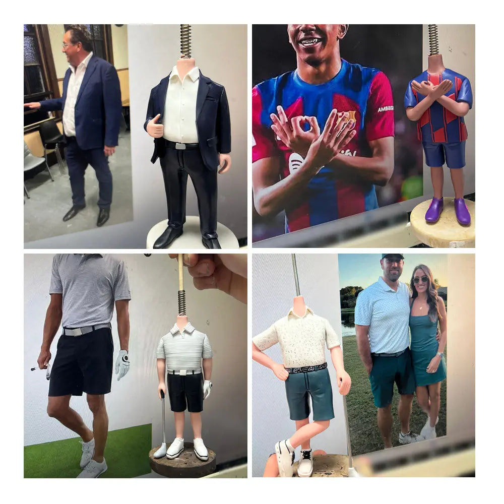 Custom Male Golfer Bobblehead from Photo with Golf Flag and Ball Personalized Gift for Dad Husband Golf Champion Birthday or Retiremen - HeadTurnedArt