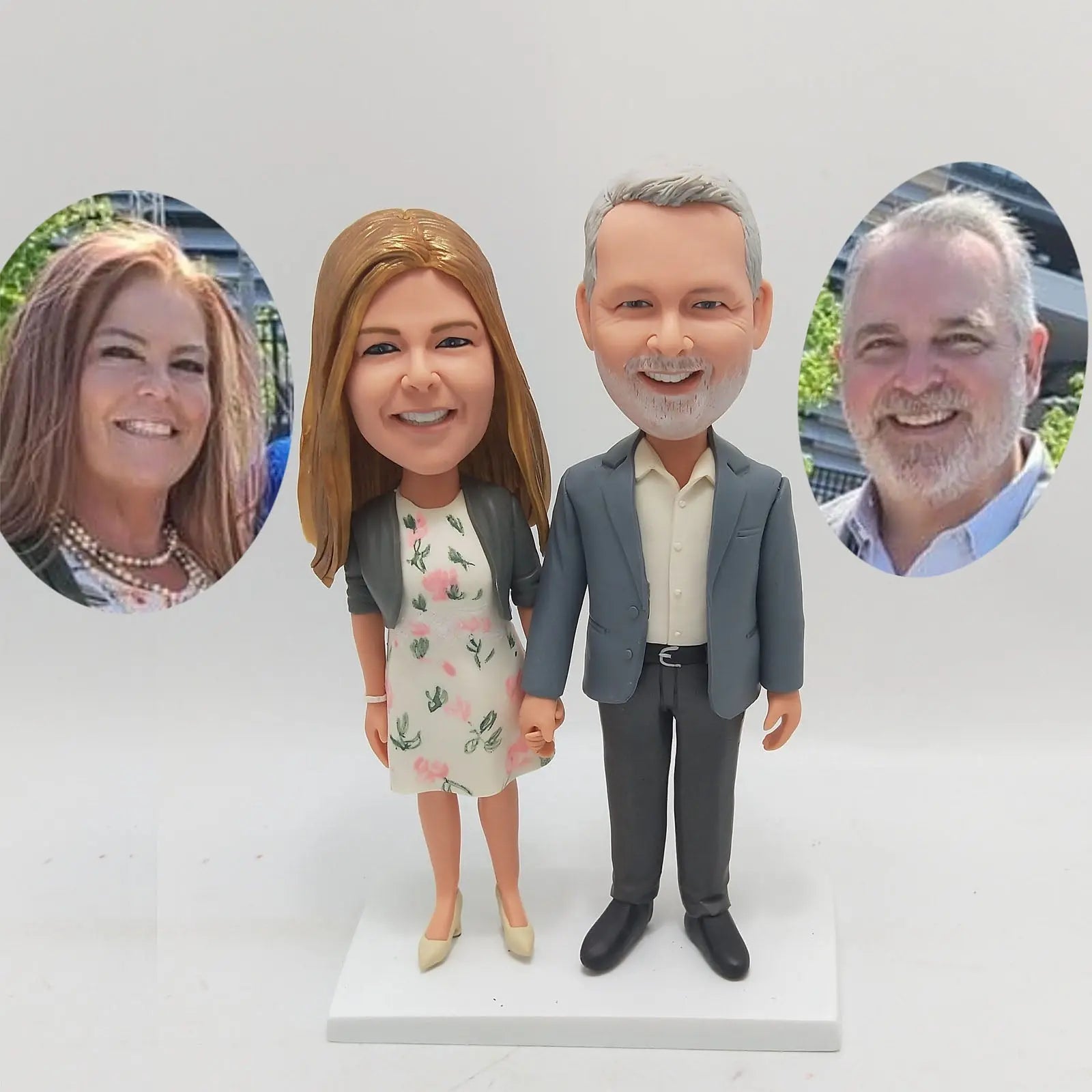 Custom Couple Bobblehead Figurine from Photo, Personalized Anniversary Gift for Him or Her, Unique Wedding or Birthday Keepsake - HeadTurnedArt
