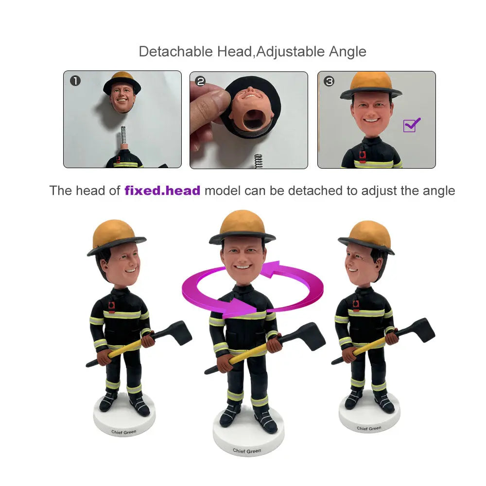 Custom Male Golfer Bobblehead from Photo with Golf Flag and Ball Personalized Gift for Dad Husband Golf Champion Birthday or Retiremen - HeadTurnedArt