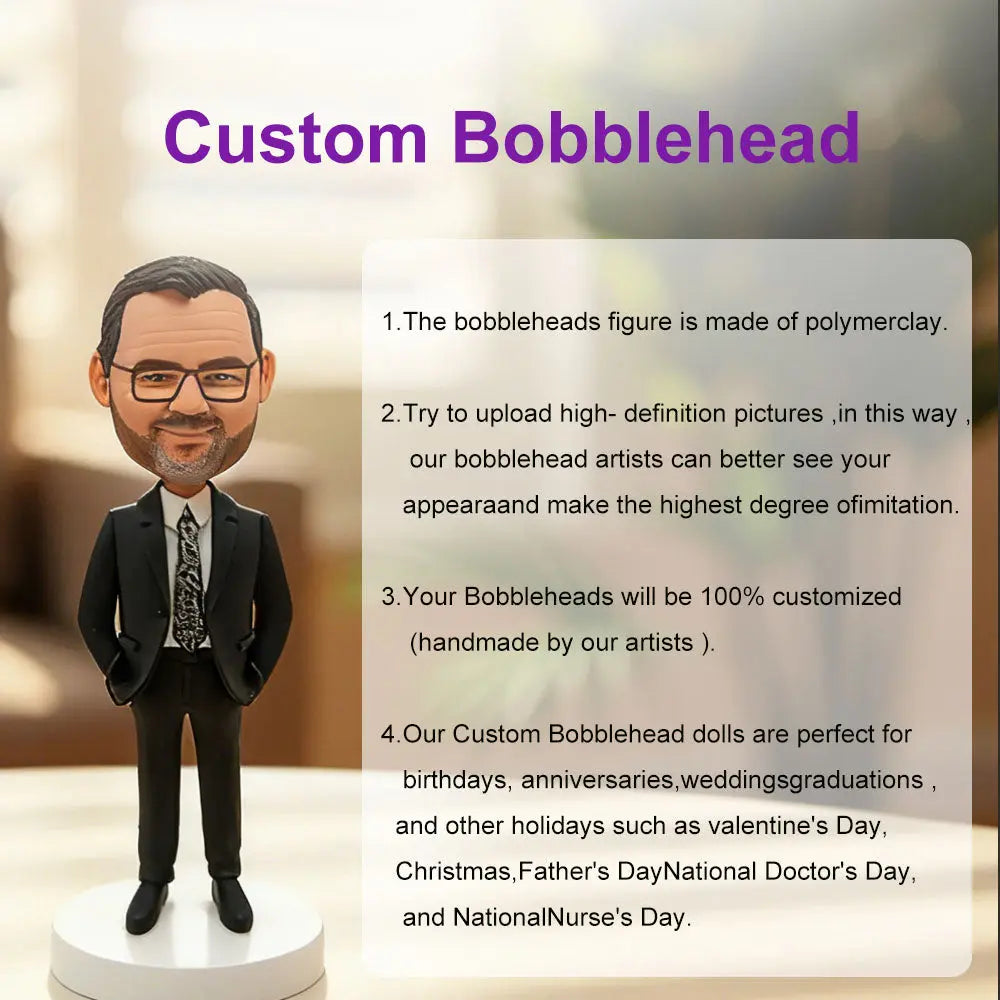 Custom Male Golfer Bobblehead from Photo with Golf Flag and Ball Personalized Gift for Dad Husband Golf Champion Birthday or Retiremen - HeadTurnedArt