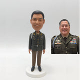 Custom Military Bobblehead Figurine from Photo Personalized Gift for Veteran Promotion Retirement Graduation or Army Appreciation - HeadTurnedArt