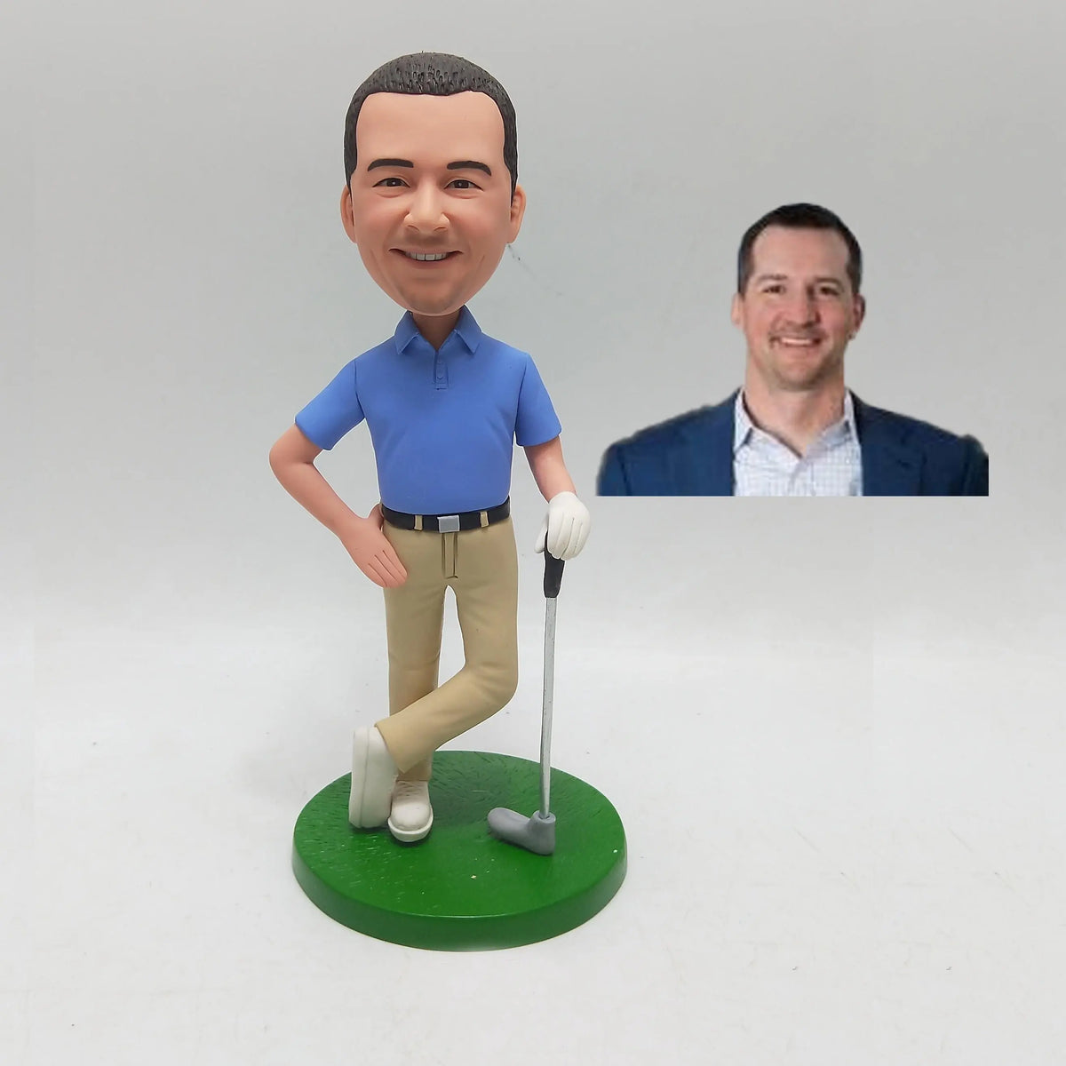 Custom Male Golfer Bobblehead from Photo Personalized Gift for Golf Lover Dad Husband Birthday Father’s Day Christmas or Retirement - HeadTurnedArt