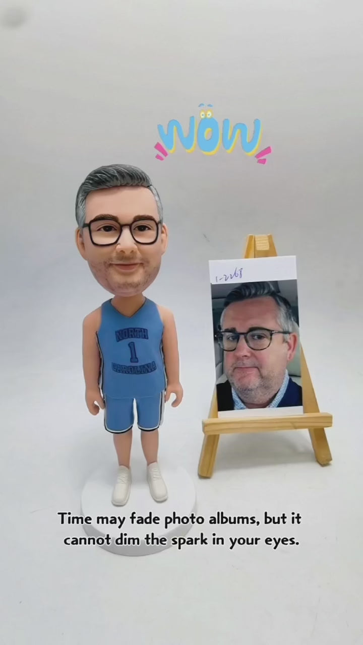 Custom Soldier Bobblehead Figurine from Photo with Camouflage Combat Gear Personalized Military Gift for Deployment or Veterans Day