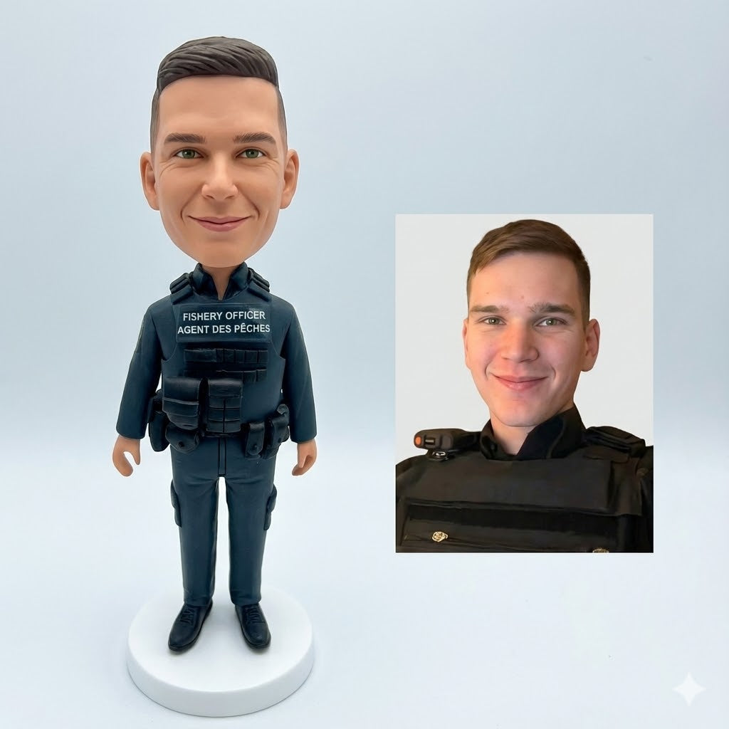 Fully Custom Fishery Officer Bobblehead - Tactical Uniform (Agent des Pêches）