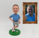 Custom Golfer Bobblehead – Personalized Golf Player Figurine from Photo – Best Gift for Golf Lovers